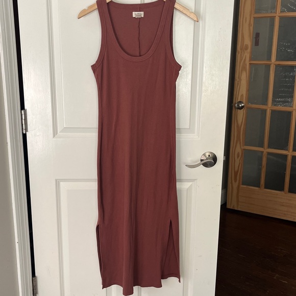 UpWest Cozy Rib Midi Tank Dress mauve, dusty rose - Picture 2 of 6